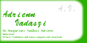 adrienn vadaszi business card